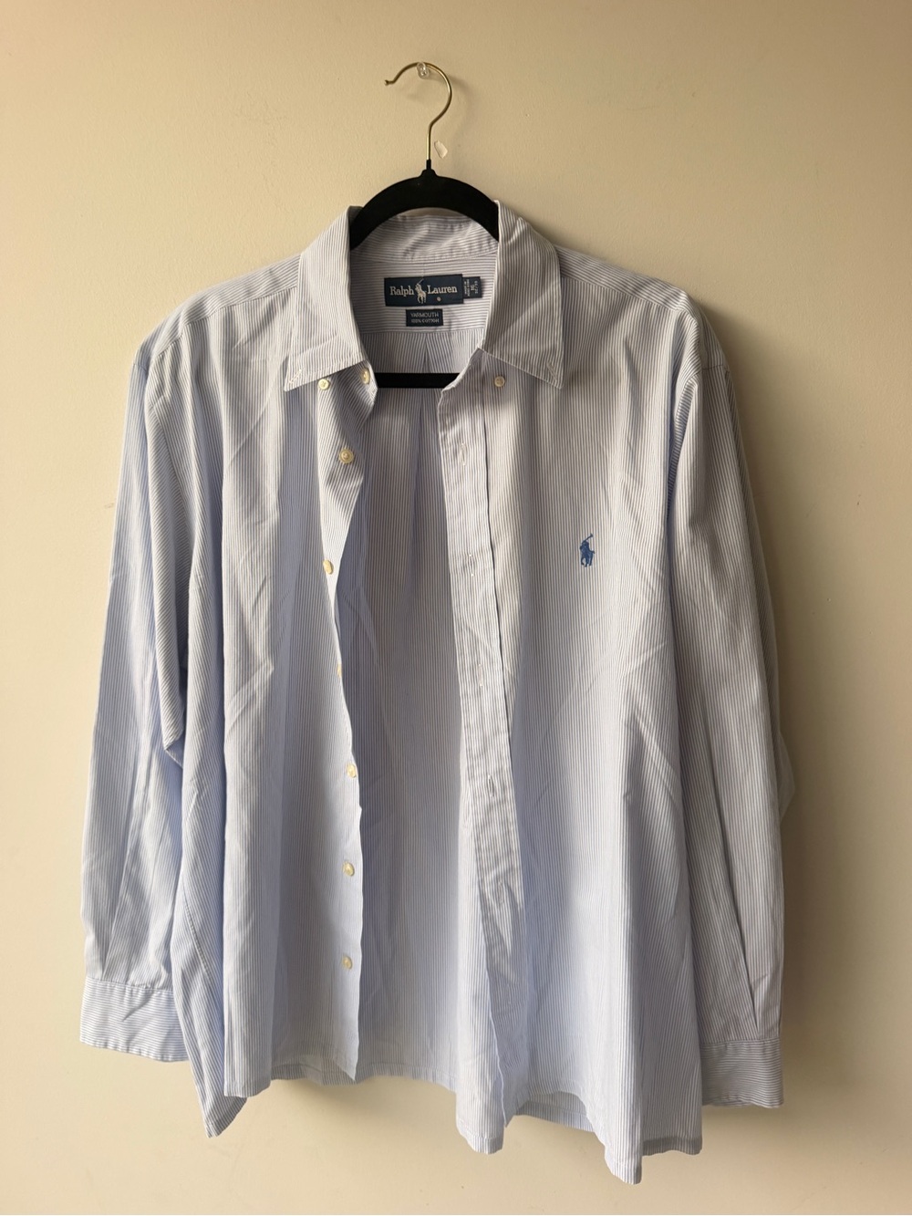 Ralph Lauren Light Blue Pinstripe Button-Down Shirt